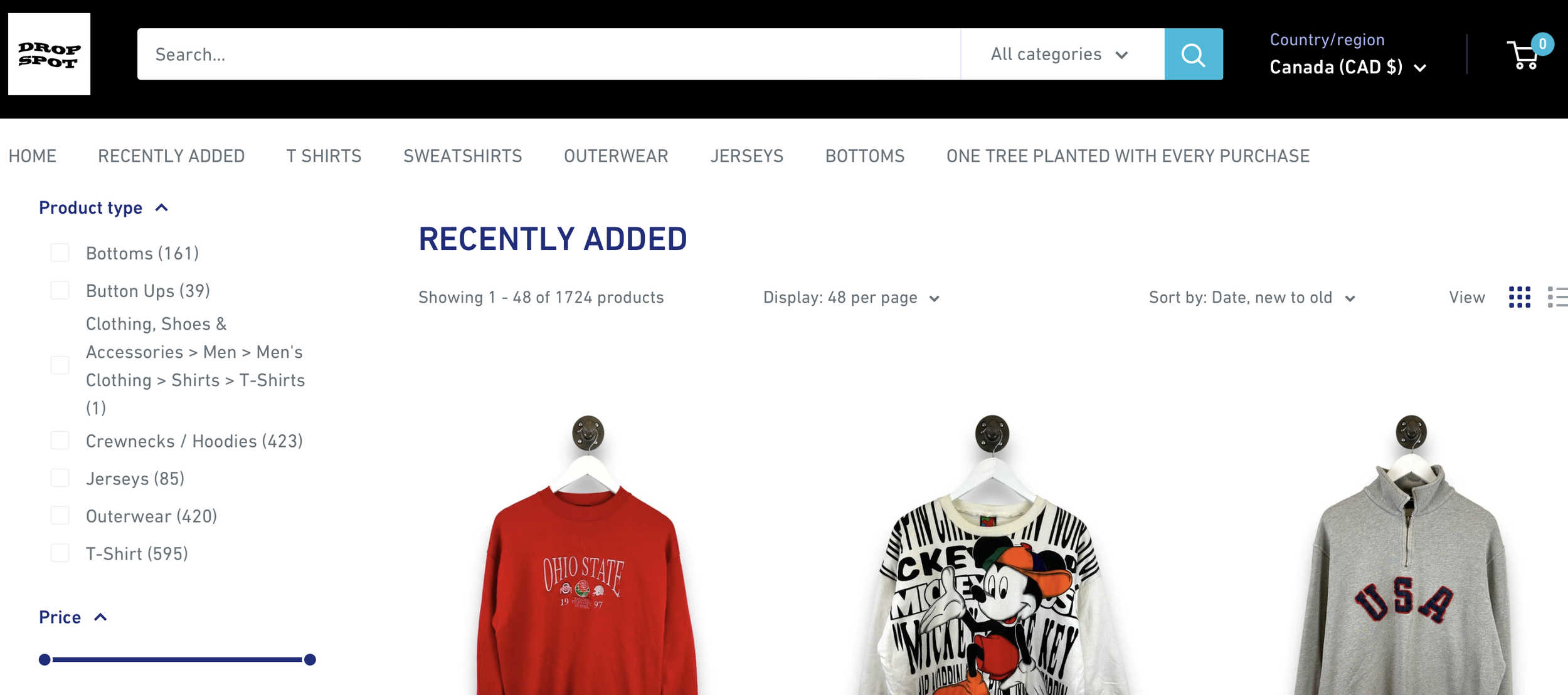 Mens cheap clothing canada online